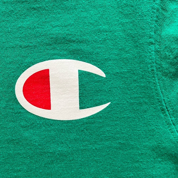 VTG CHAMPION Men’s Small Crewneck Logo Green T-Shirt Excellent Condition 80s VTG - Picture 6 of 9